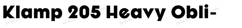 Klamp 205 Heavy Obli字体转换